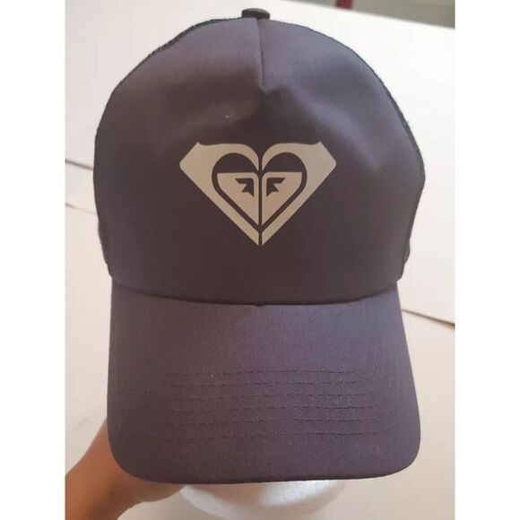 Roxy Snapback Unisex Hat Mesh Navy Blue Big Logo One Size - Picture 2 of 5